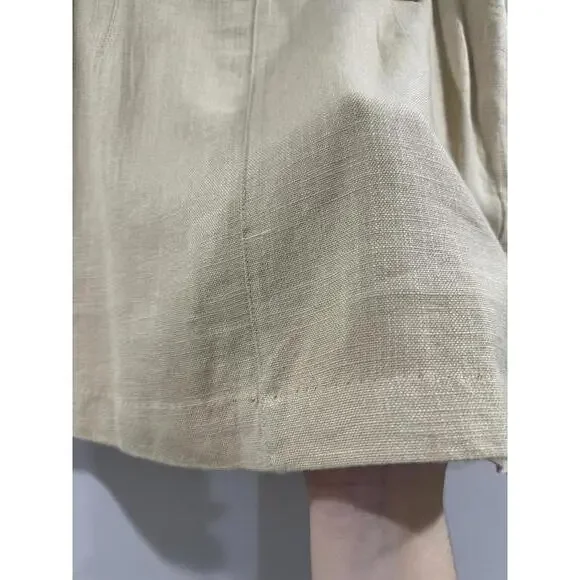NWT Free People Can't Blame Me Linen Short Mini Skirt in Bleached Sand- Size 8 - Picture 6 of 9